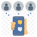 Social Media Contact Social Distancing Icon